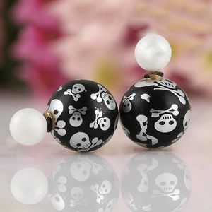NEW Halloween skull two sided earrings